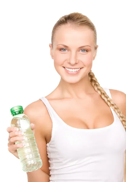 Hermosa mujer con botella de agua Imagen De Stock