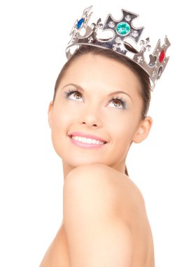 Lovely woman in crown clipart