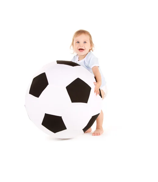 Niño con pelota de fútbol Fotos de stock libres de derechos