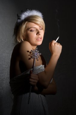 Smoking princess clipart