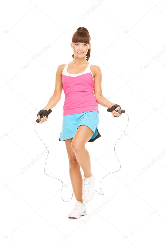 Fitness instructor with jump rope Stock Photo by ©Syda_Productions 3933722