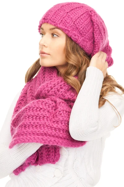 Picture Beautiful Woman Winter Hat — Stock Photo, Image