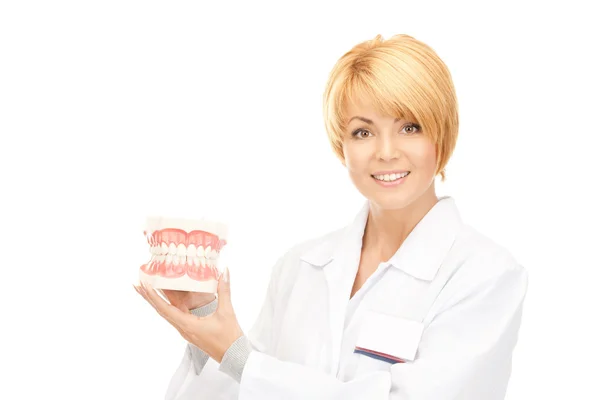 Doctor with jaws — Stock Photo, Image