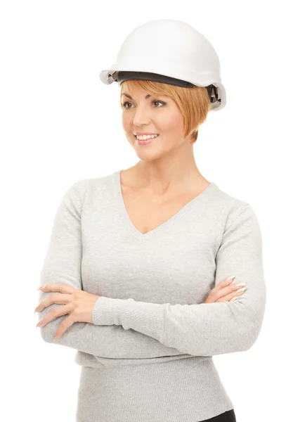 Contractor in helmet — Stock Photo, Image