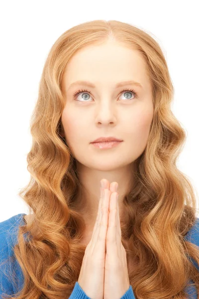 Brillante Retrato Primer Plano Mujer Negocios Oración — Foto de Stock