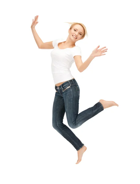 Happy and carefree teenage girl Stock Picture