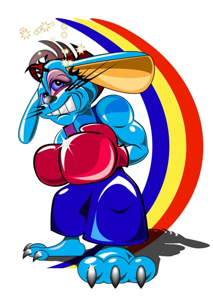 Boxer lapin — Image vectorielle