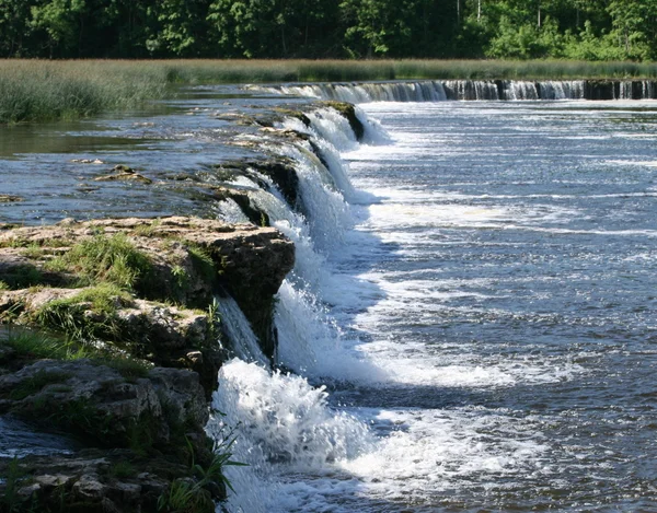 Водопад Вентас румба, Кулдига, Латвия Стоковое Изображение