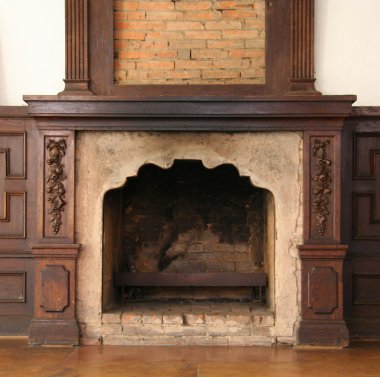 Old fireplace clipart