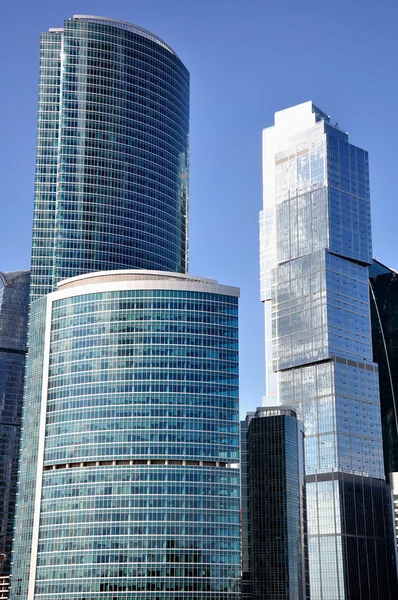 stock image Skyscrapers against the dark blue sky.