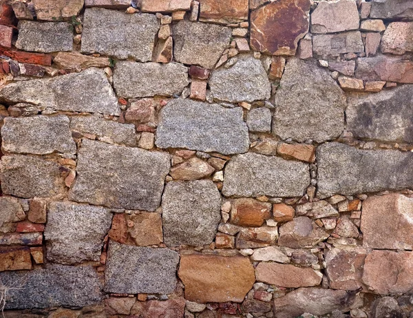 Pared real hecha de piedras — Foto de Stock