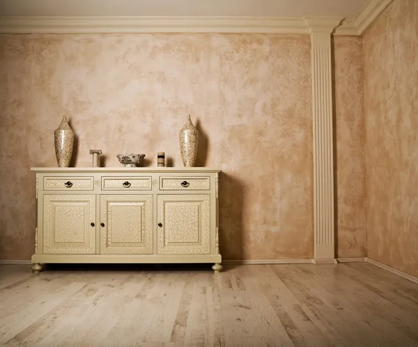 Minimalisme conçu chambre beige — Photo