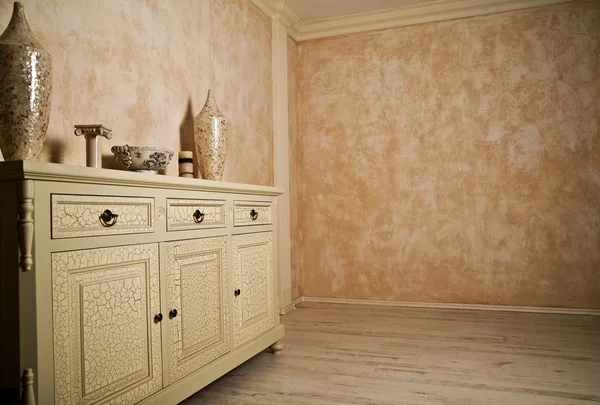 Minimalismo diseñado habitación beige —  Fotos de Stock