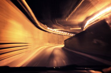 Dynamic photo of a tunnel clipart