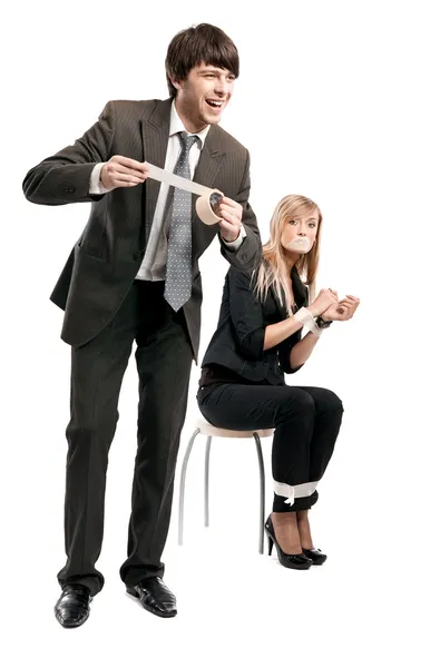 Symbolic photo of relationships in business team — Stock Photo, Image