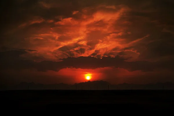 Krásný Západ Slunce Moře — Stock fotografie