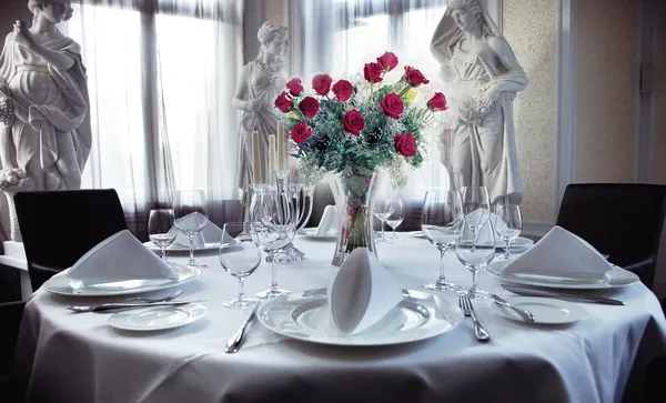 Apparecchiatura tavola per matrimonio — Foto Stock