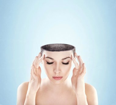 Conceptual picture - woman's head clipart