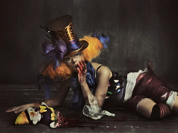 Děsivé monstrum klaun — Stock fotografie