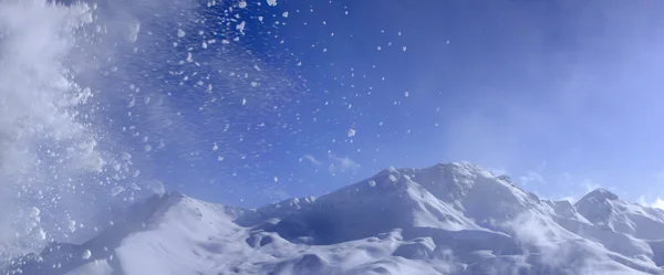 Vacker utsikt över en vinter landskap — Stockfoto