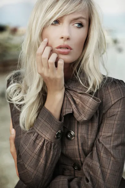 Portrait of amazing blonde girl — Stok fotoğraf