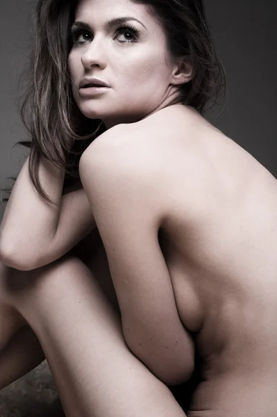 Retrato Mujer Desnuda Bastante Joven — Foto de Stock