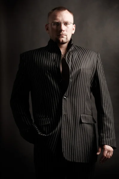 Fashionable Man in Suit Jacket — Stock Photo, Image
