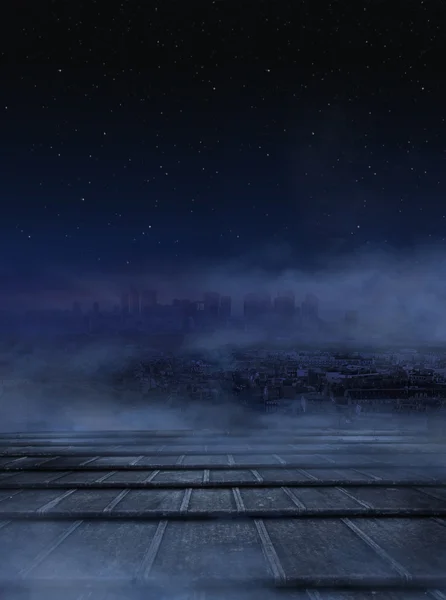 Atemberaubender Blick auf die Stadt bei Nacht — Stockfoto