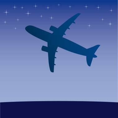 uçak aero Havacılık siluet. vektör karikatür çizim.