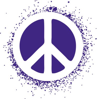 Peace sign isolated on a background vector illustration clipart