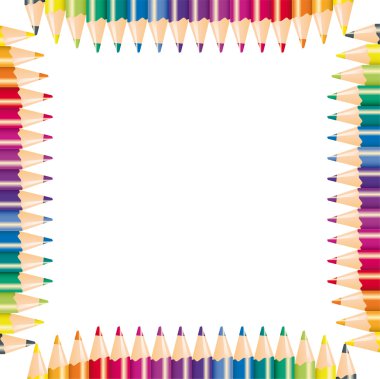 Pencils of different color for drawing, vector illustration clipart