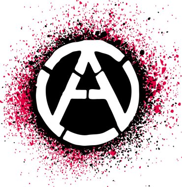 Anarchy symbol icon vector illustration clipart