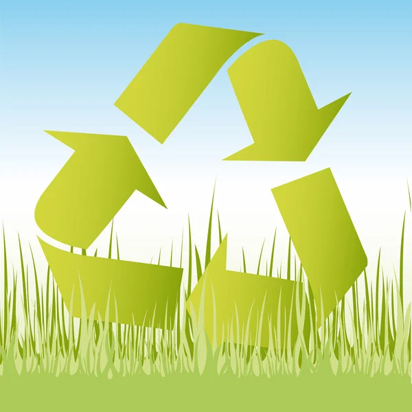 3d εικόνα με το σύμβολο ανακύκλωσης — Διανυσματικό Αρχείο