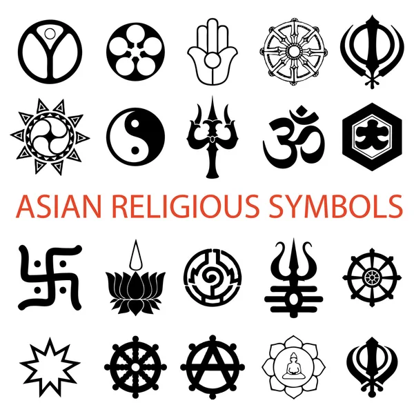 Vektor. verschiedene religiöse Symbole — Stockvektor