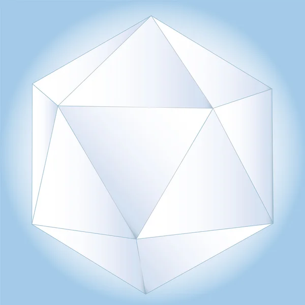Polyeder-Figur eines Sterns mit Gradientenvektor 3d. — Stockvektor