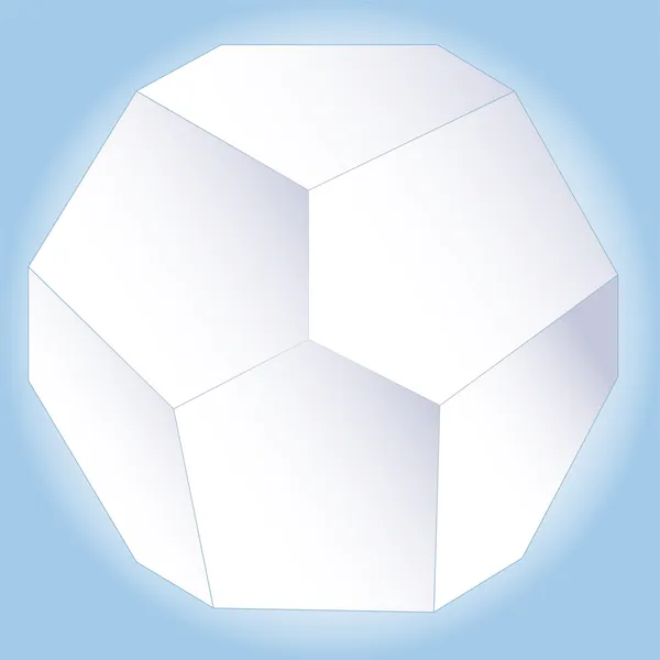 Polyhedral figur av en stjärna med lutning vektor 3d. — Stock vektor