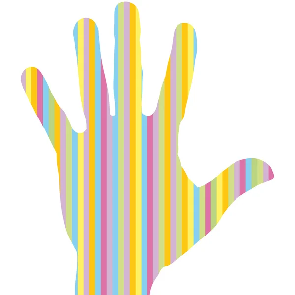 Ilustración de línea simple del vector de mano . — Archivo Imágenes Vectoriales