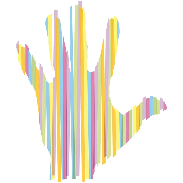 Simple line illustration of hand vector. — Stock Vector
