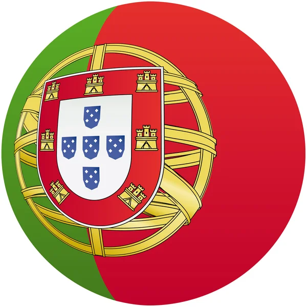 Ícone da bandeira de Portugal, com coloração oficial — Vetor de Stock