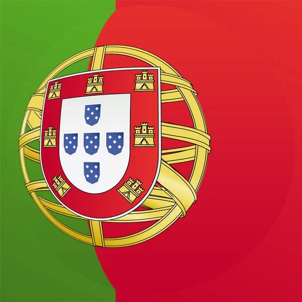Portugal vlagpictogram, met officiële kleuren — Stockvector