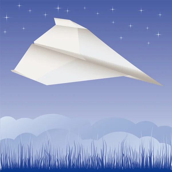 Paper plane vector illustration cartoon — Stock Vector