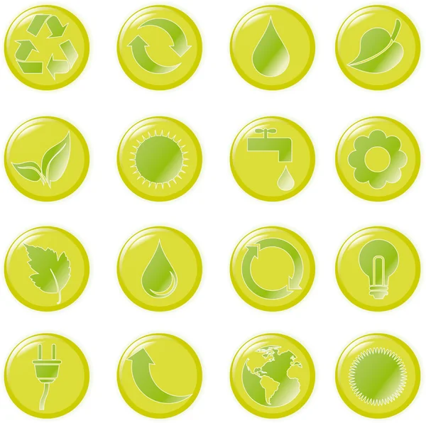 Vektor Illustration grüne Umweltblase auf weiß — Stockvektor