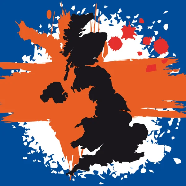 Illustration vectorielle drapeau britannique — Image vectorielle