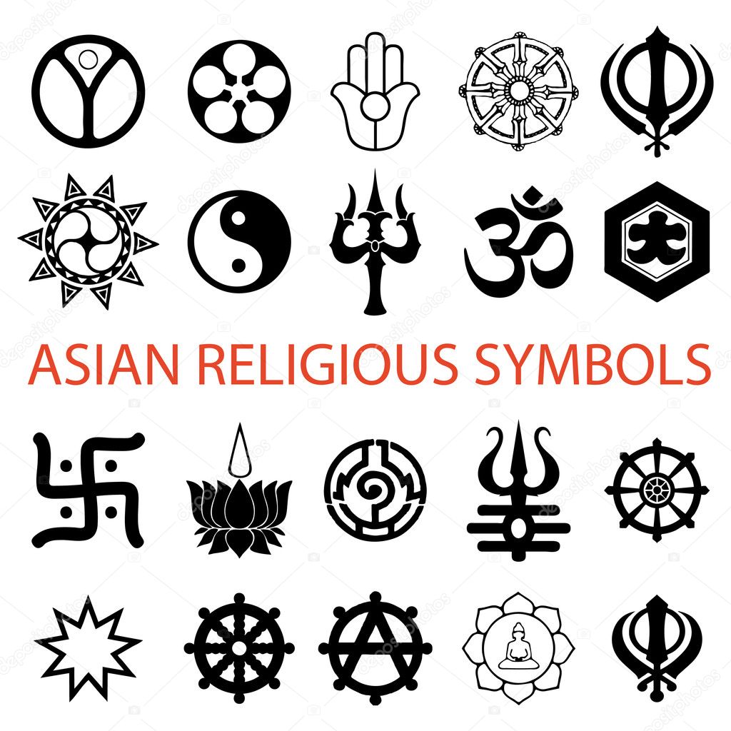Vector. various religious symbols