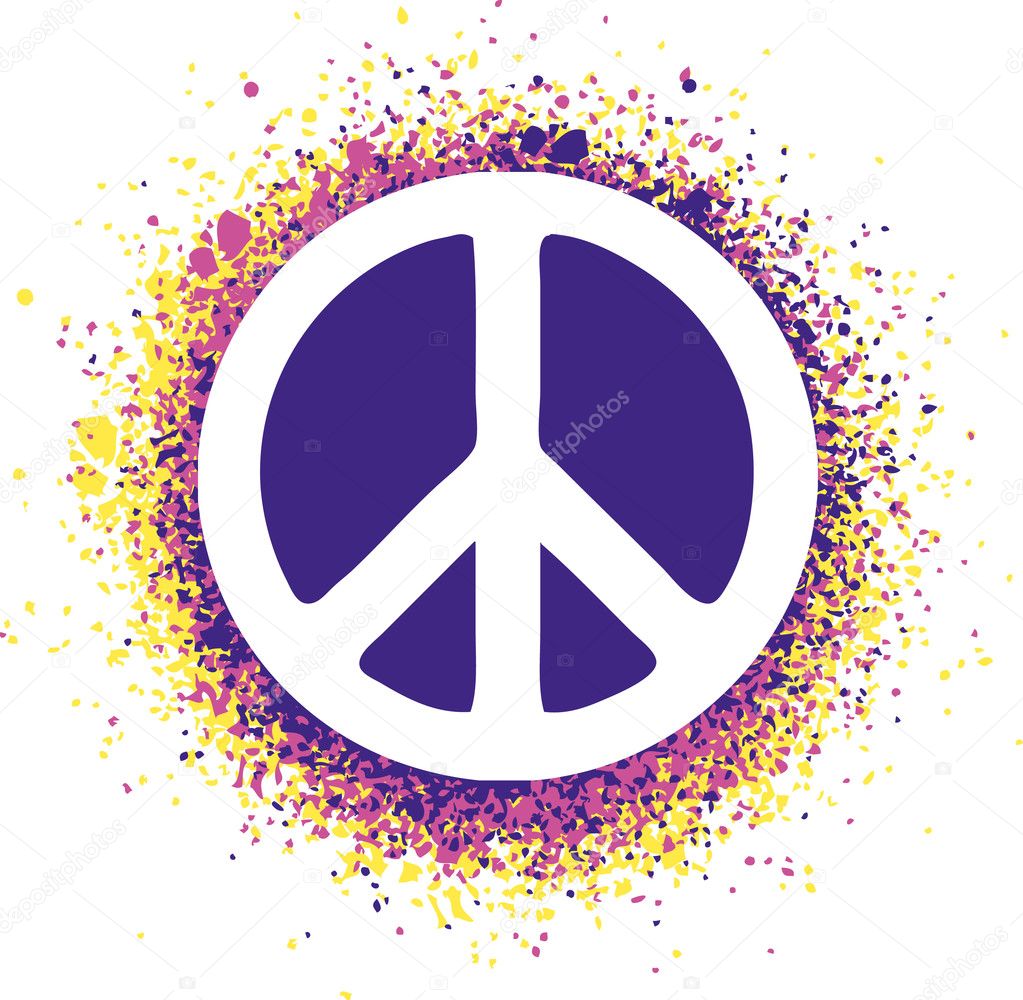 Peace sign isolated on a background vector illustration