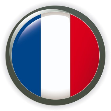 Orb FRANCE Flag vector button illustration 3D clipart