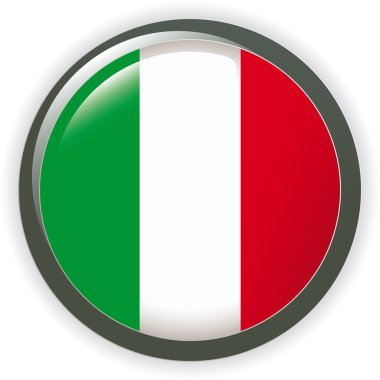 Orb ITALY Flag vector button illustration 3D clipart