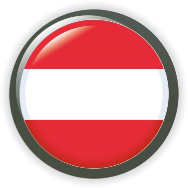 Orb AUSTRIA Flag vector button illustration 3D clipart