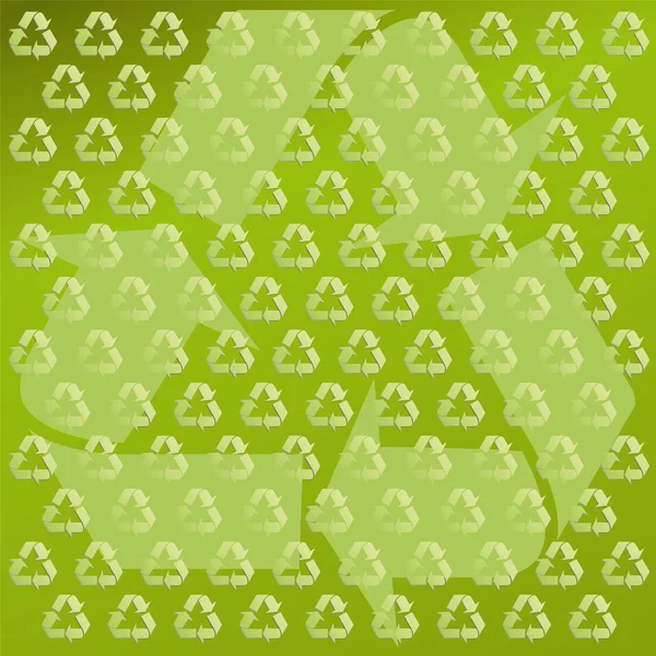 Nahtlose Recycling-Hintergrund. Vektormuster. — Stockvektor