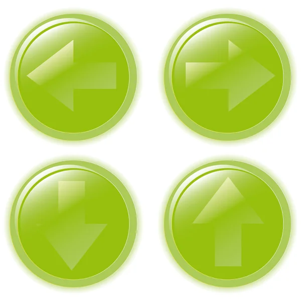 Vektor illustration grön bubbla på vit — Stock vektor